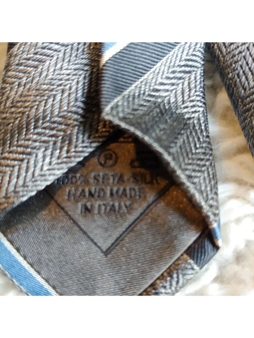 Brioni Handmade Silk Tie Stripe Herringbone Italy Luxury Old Money CEO Executive